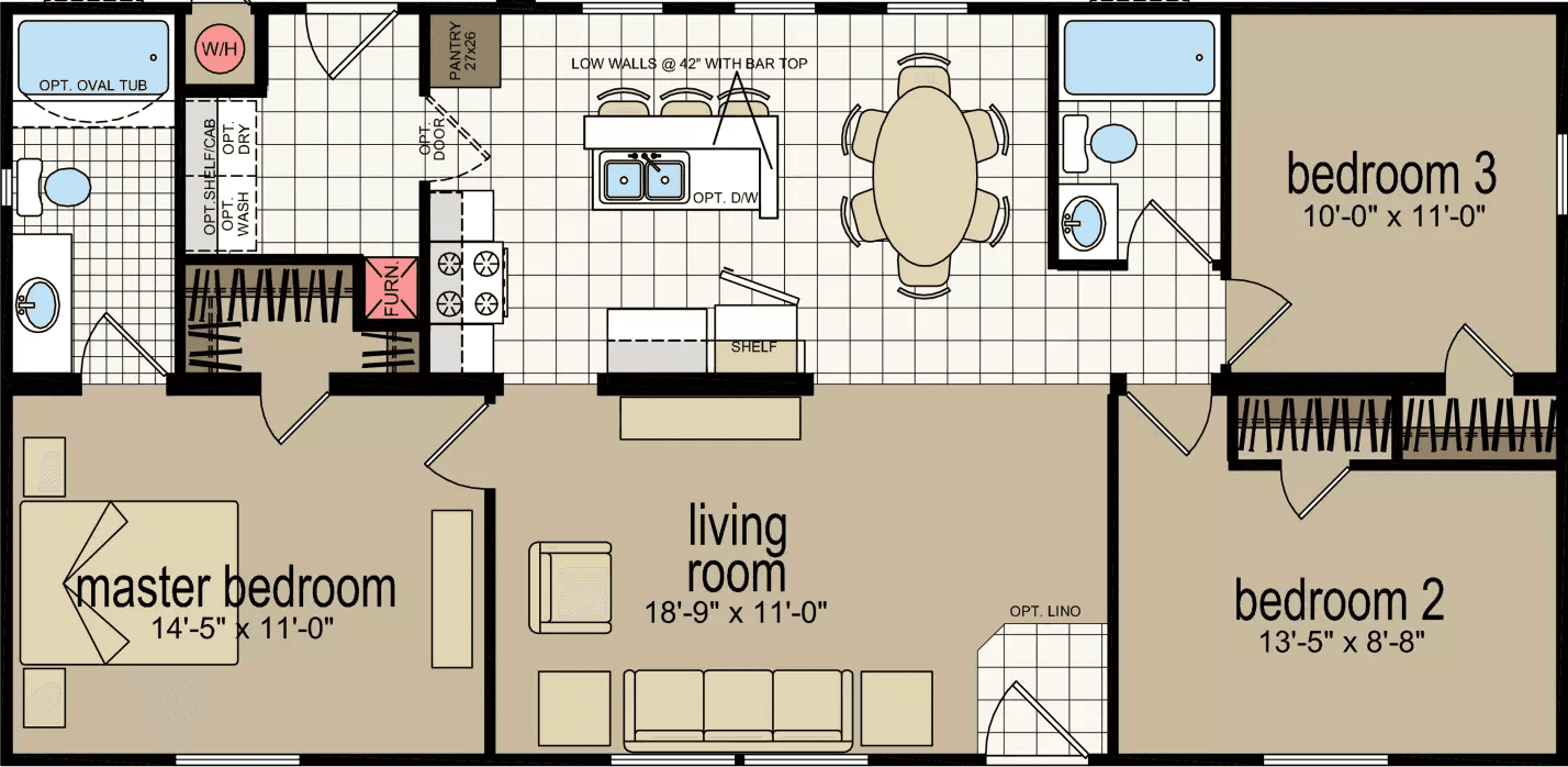 Cm-3483b floor plan home features