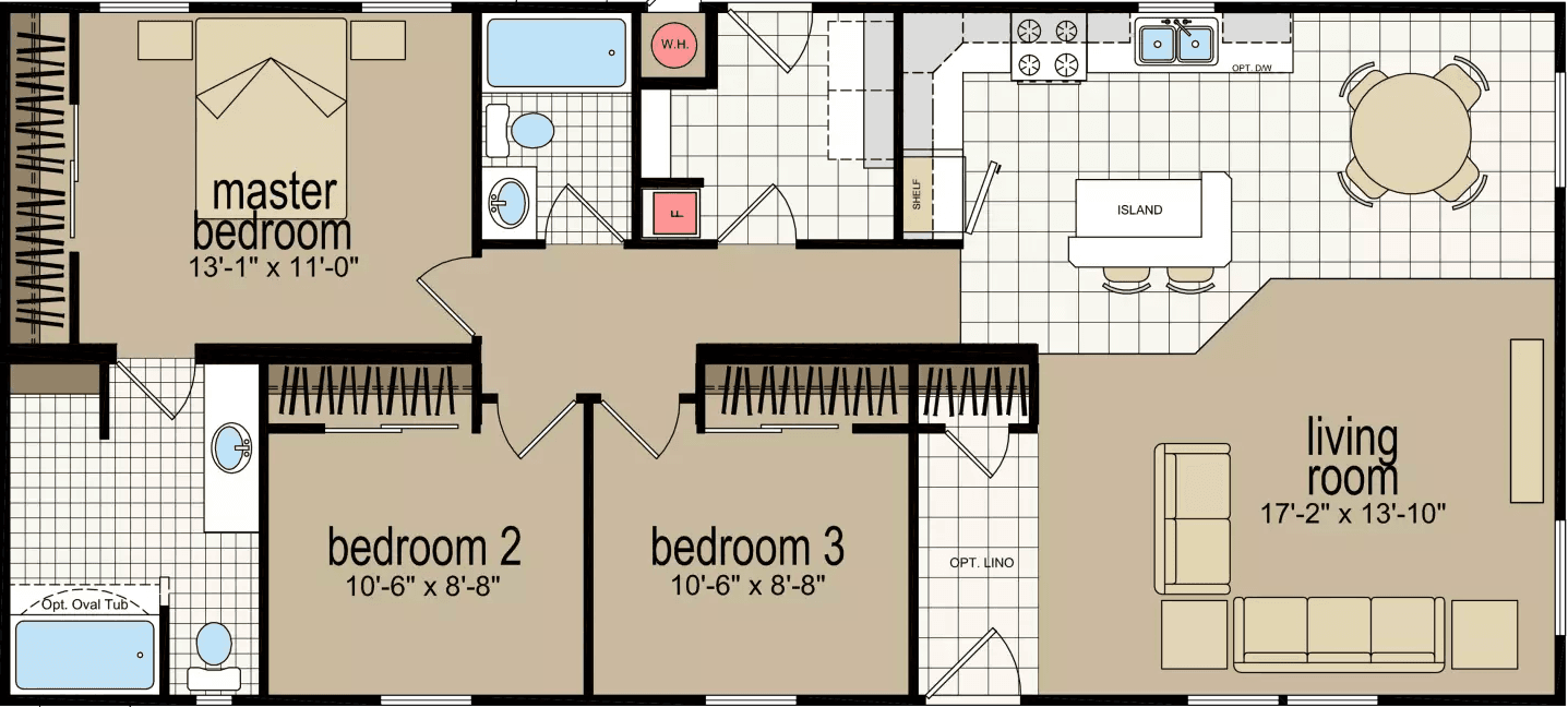 Cm-3523l floor plan home features