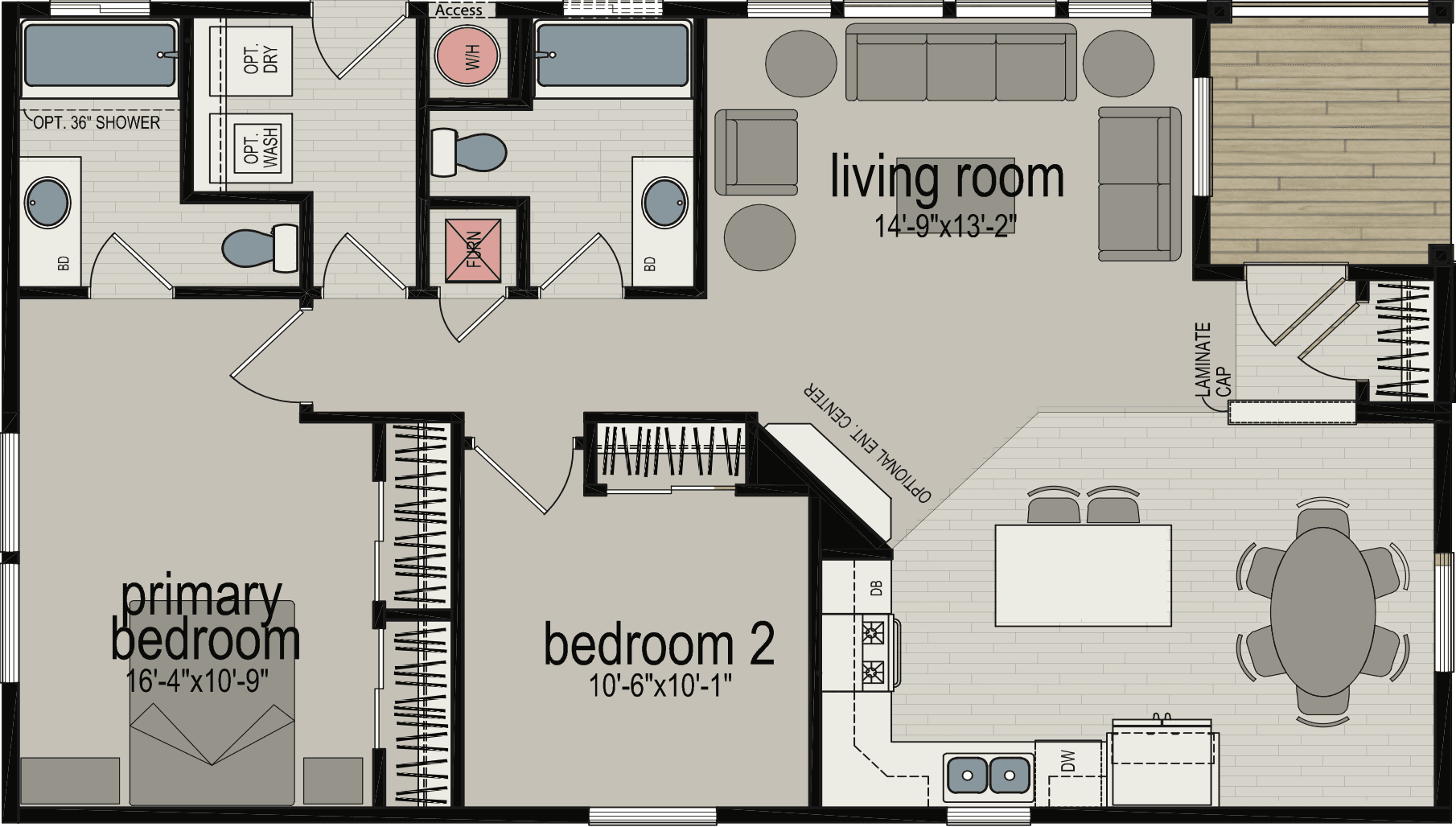 Lido floor plan home features